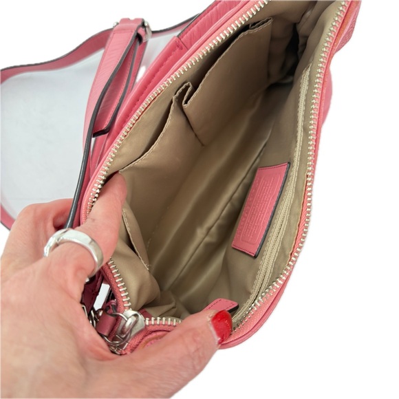 COACH Kristin Pink Leather Shoulder Crossbody Hobo Bag Purse F22308 - Picture 10 of 17